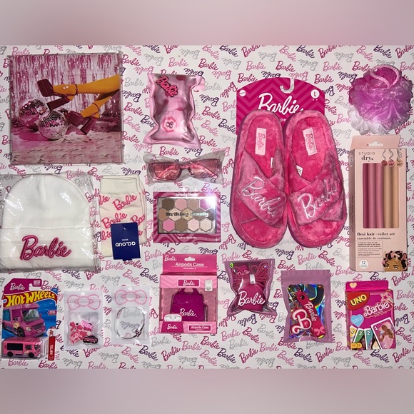 Barbie 16pc Pink Collection with Slippers, Sunglasses, IPhone Accessories & more - Picture 4 of 5